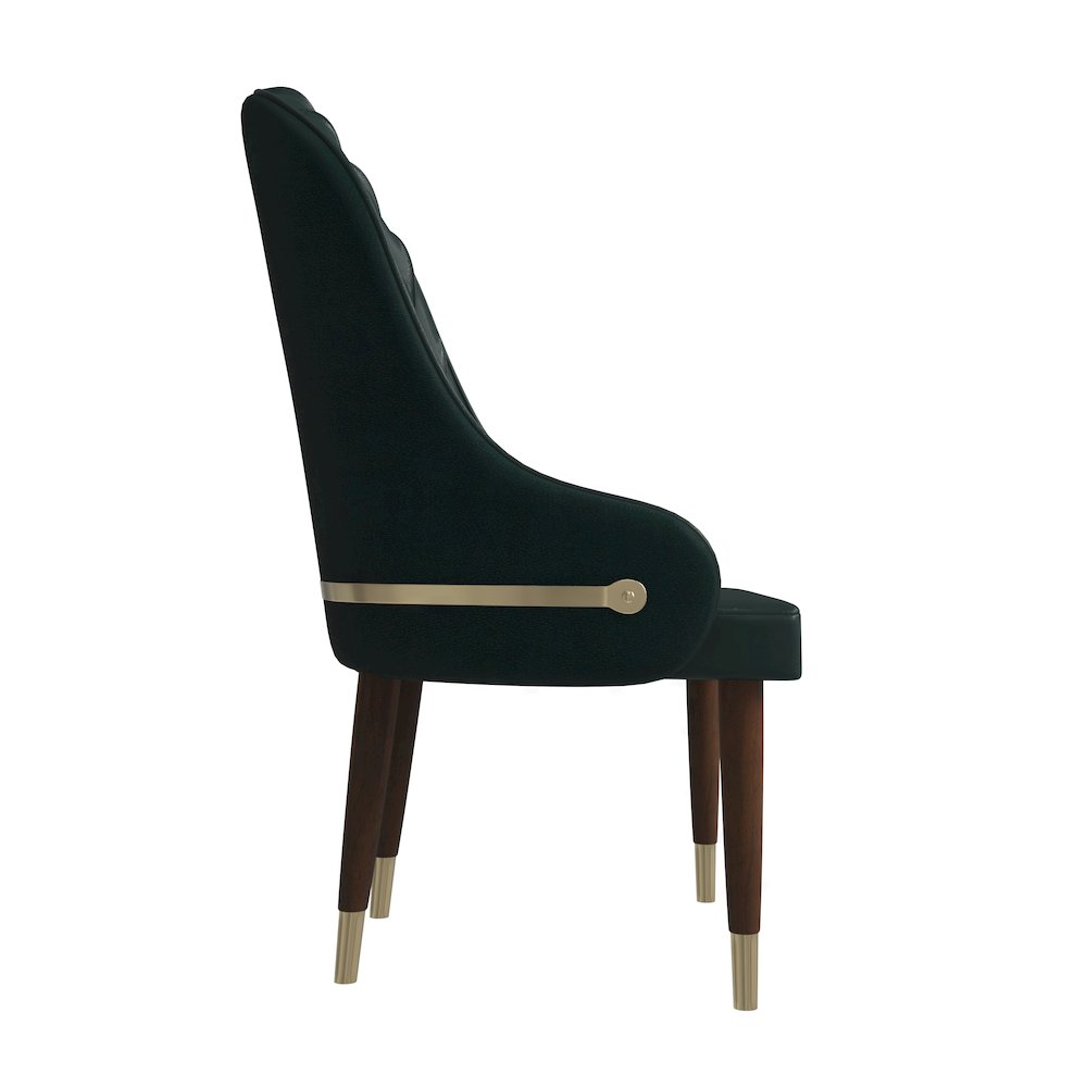 Elara Collection Wooden Dining Chair in Two-Tone Green Set of 2. Picture 9