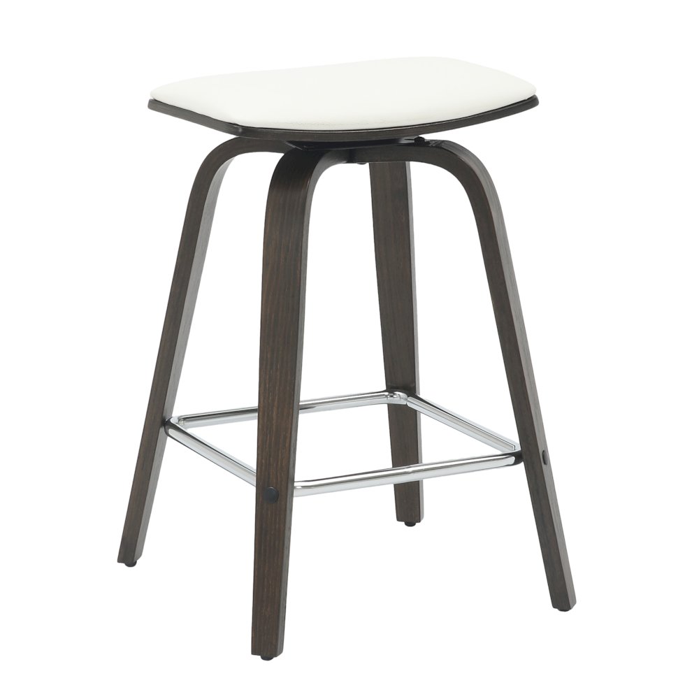 Wooden Counter Stool in White. Picture 7