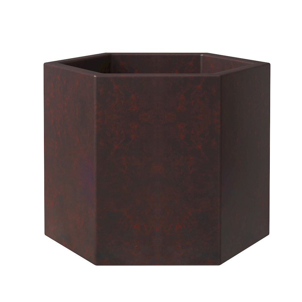 Thicket Series Poly Stone Planter in Brown 11 High. Picture 6