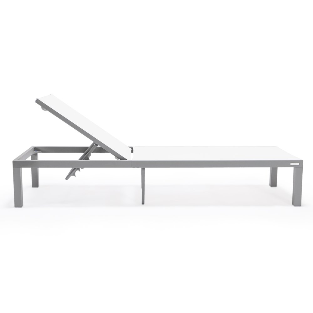 Marlin Modern Aluminum Outdoor Patio Chaise Lounge Chair. Picture 16
