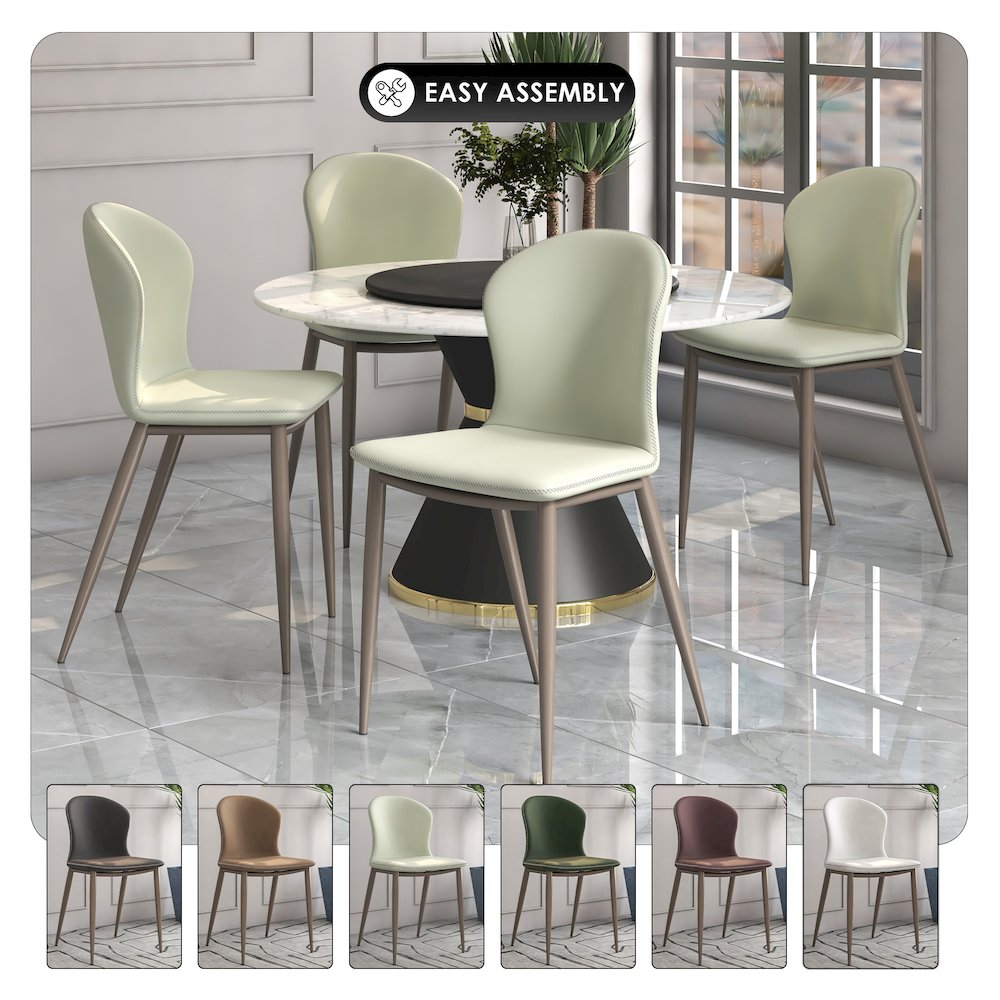 Mosaic Collection Modern Dining Chair in Light Grey - Set of 2. Picture 1