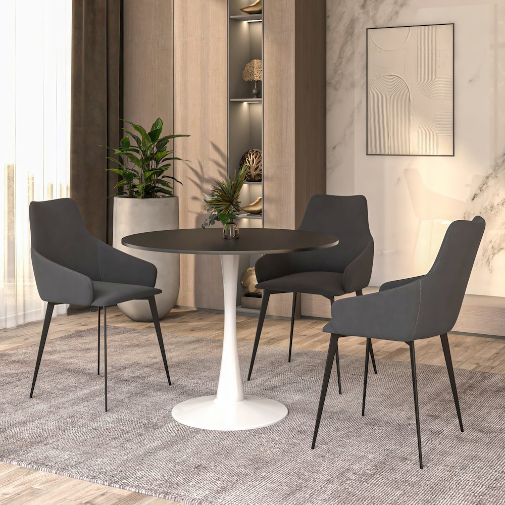Bristol Mid-Century Modern Round Dining Table. Picture 6