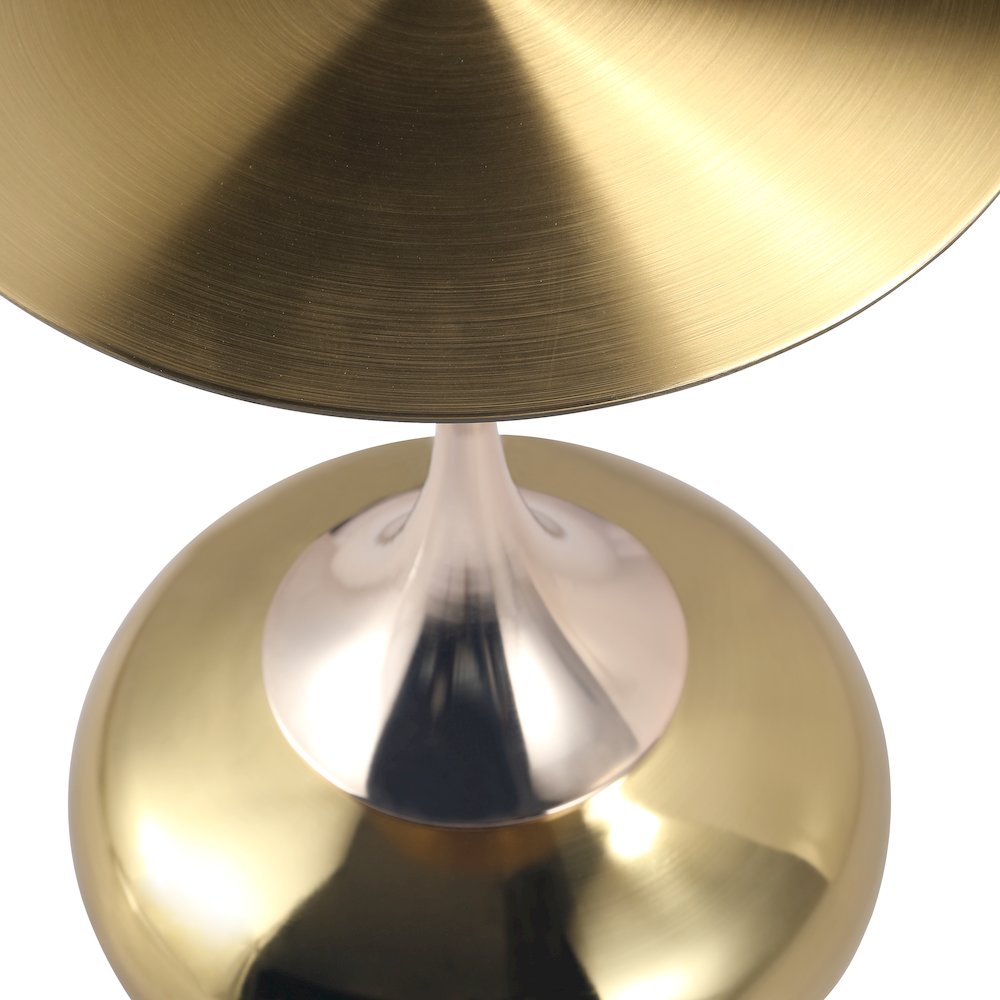Savoy Collection Modern End Table In Gold. Picture 14