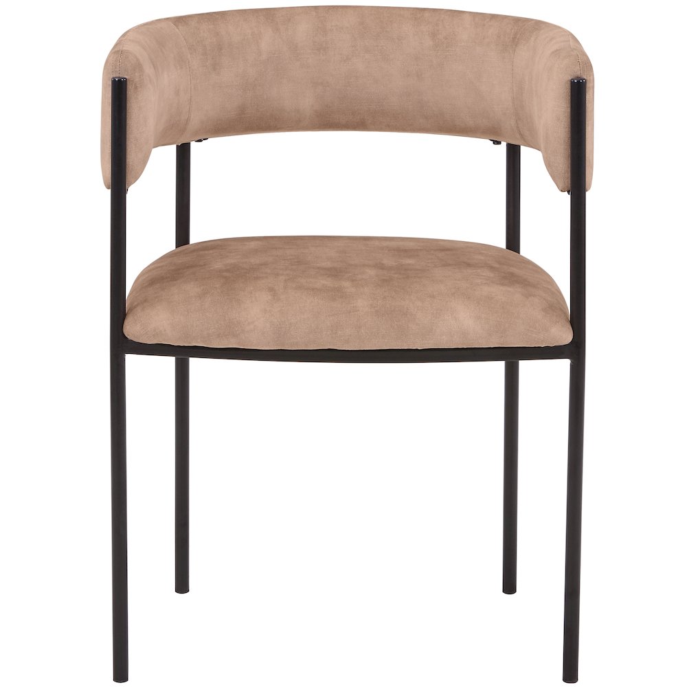 Cyril Collection Modern Chair in Light Brown Velvet. Picture 14