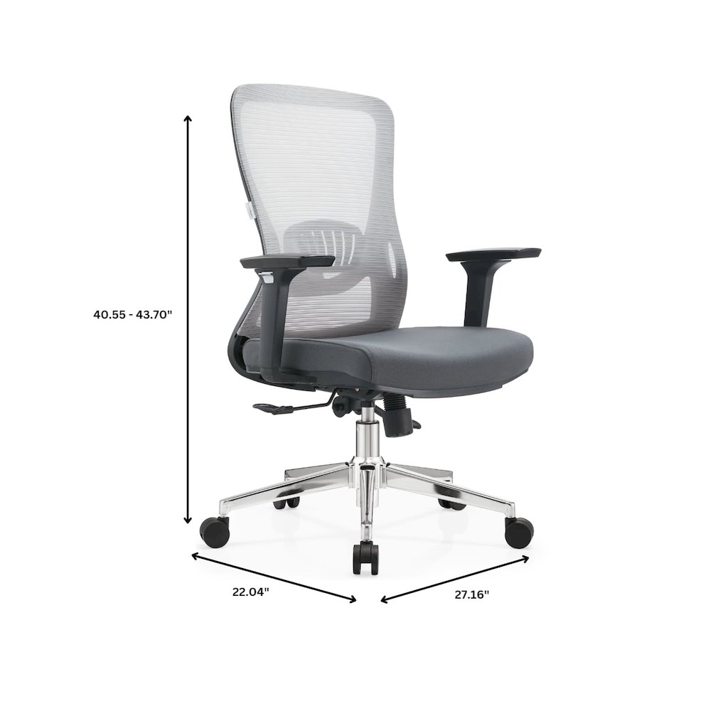 Office Adorit Series Office Task Chair In Grey. Picture 25