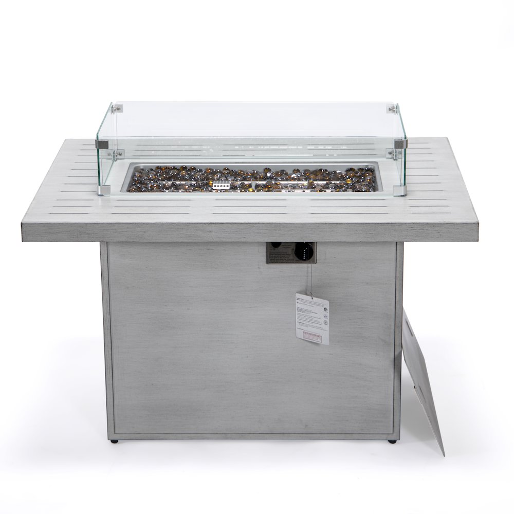 Chelsea Patio Modern Aluminum Propane Fire Pit Table. Picture 6