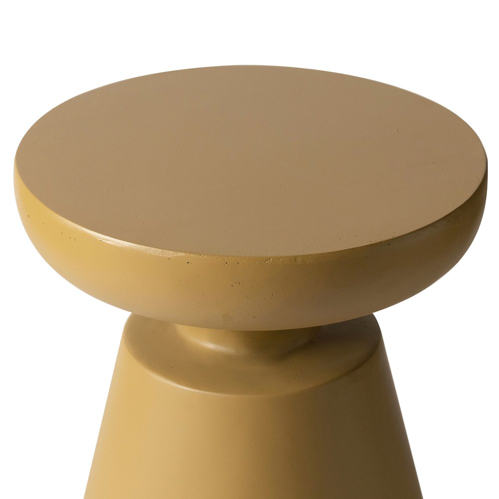 Isle Collection Fiberglass Outdoor Side Table in Brown. Picture 12
