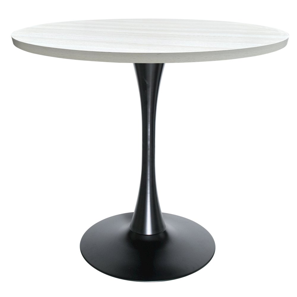 Bristol Dining table, Black Base with 36 Round Light Natural MDF top. Picture 4