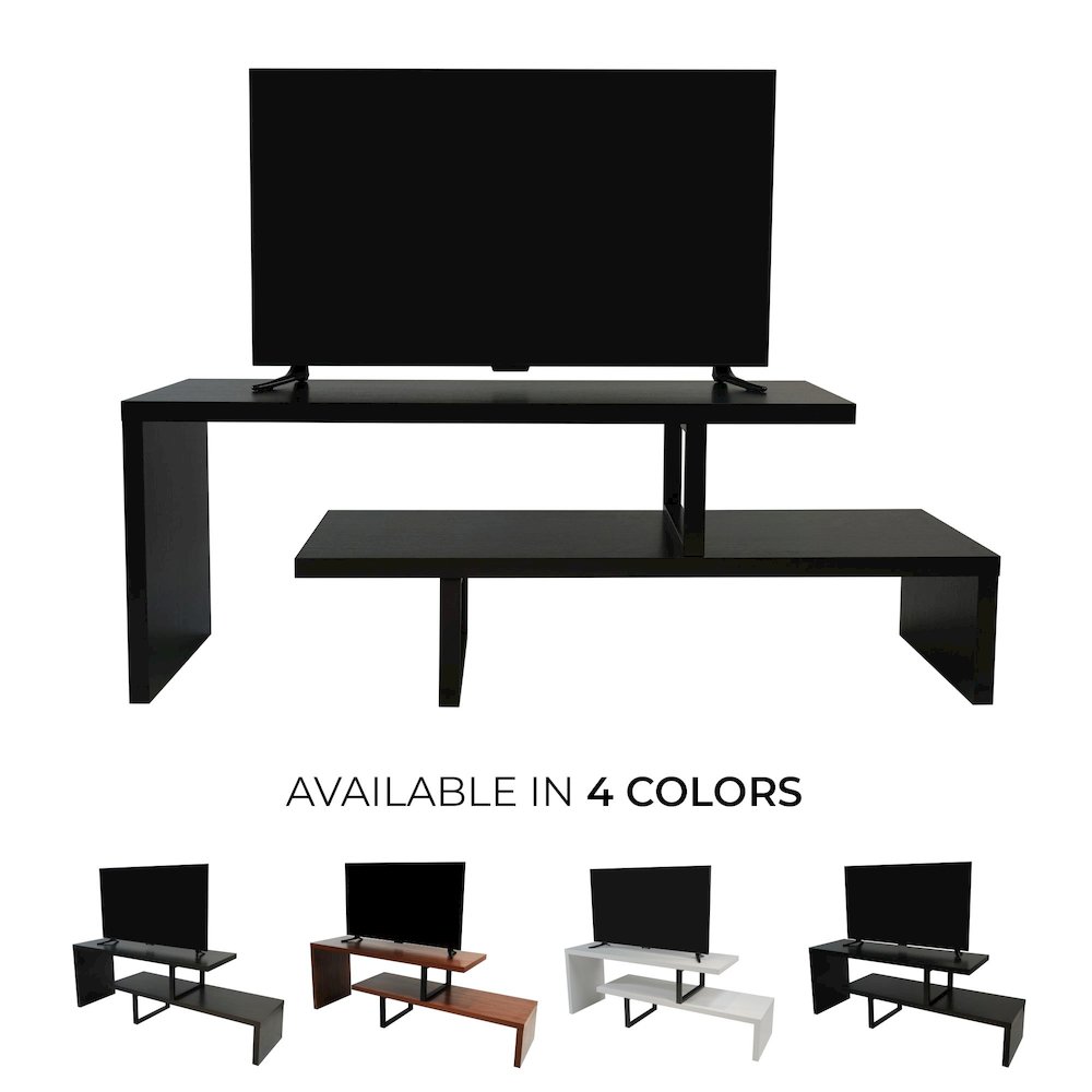 Orford Mid-Century Modern TV Stand in Ebony. Picture 19