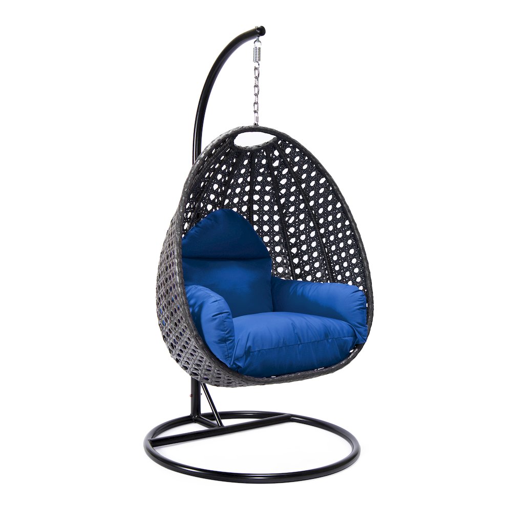 Charcoal Wicker Hanging Egg Swing Chair. Picture 1