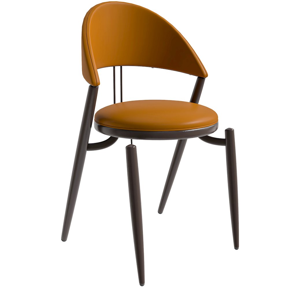 Venice Collection Modern Dining Chair In Light Brown. Picture 12