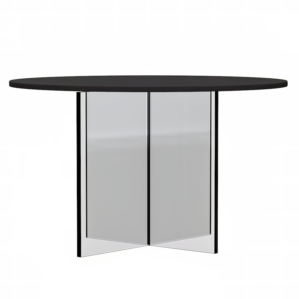 Valore Collection 28" Acrylic Side Table With Black Top. Picture 5