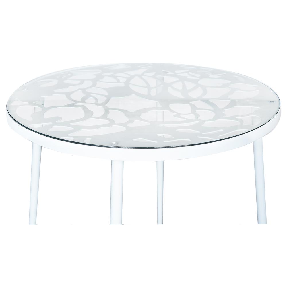 5-Piece Aluminum Outdoor Patio Dining Set with Tempered Glass Top Table. Picture 15