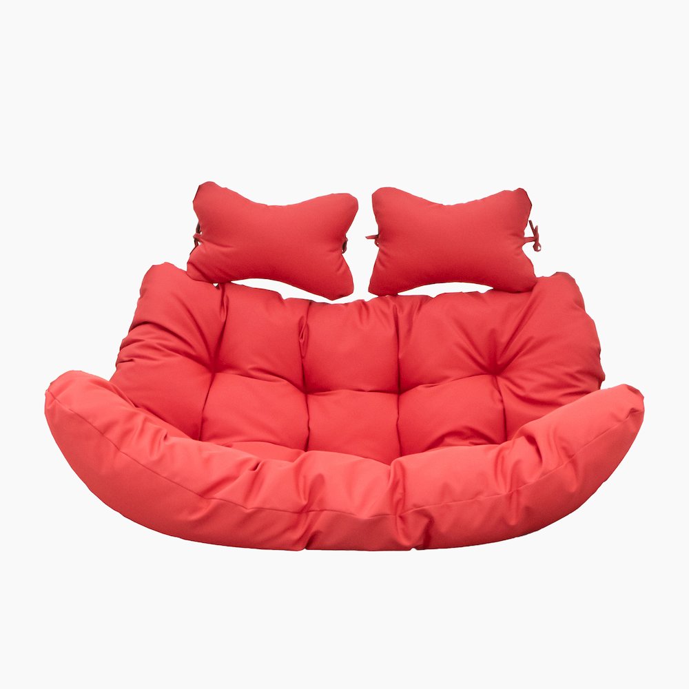 Wicker 2 Person Double Folding Hanging Egg Swing Cushion. Picture 2
