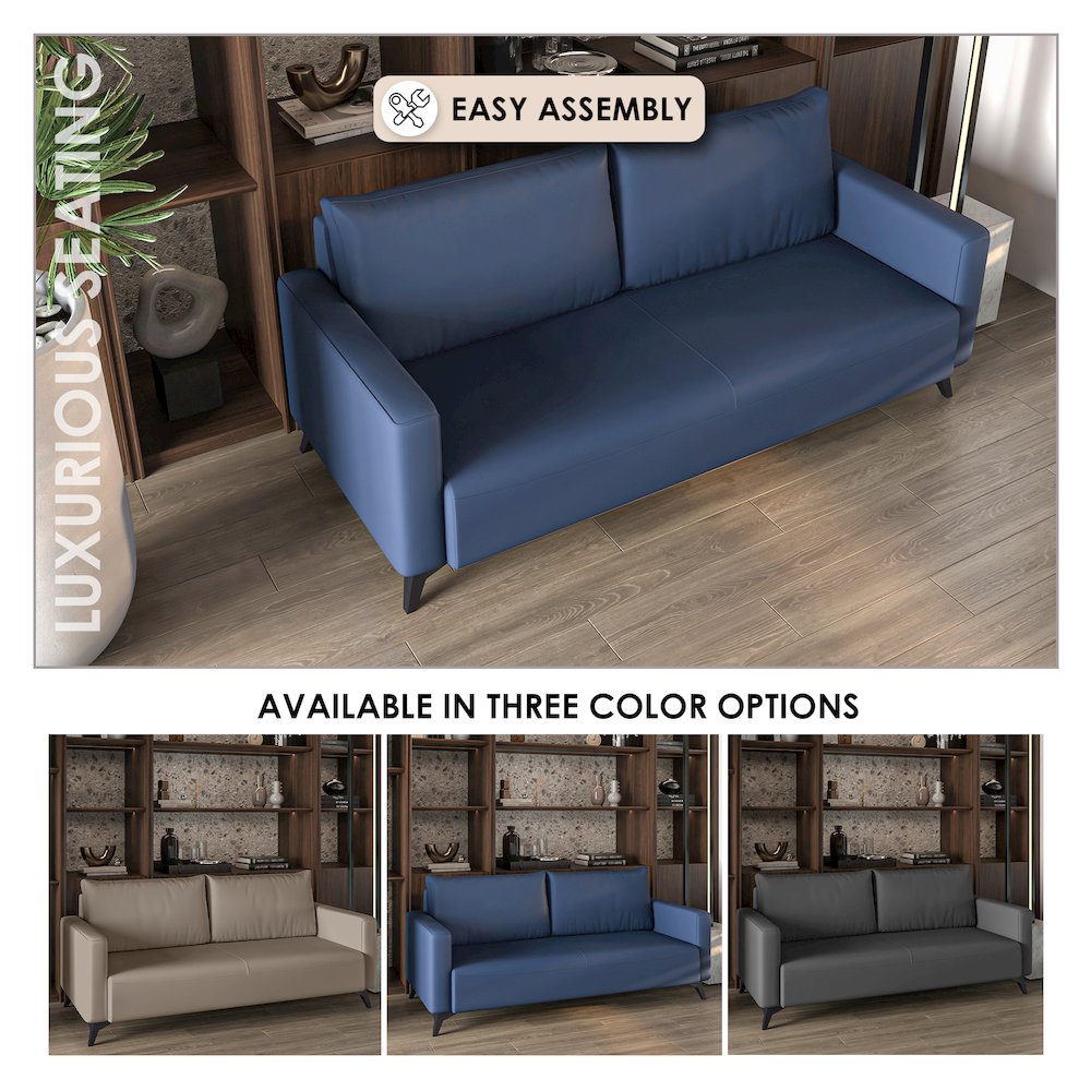 Inno Collection Three Seater Sofa In Dark Blue. Picture 10