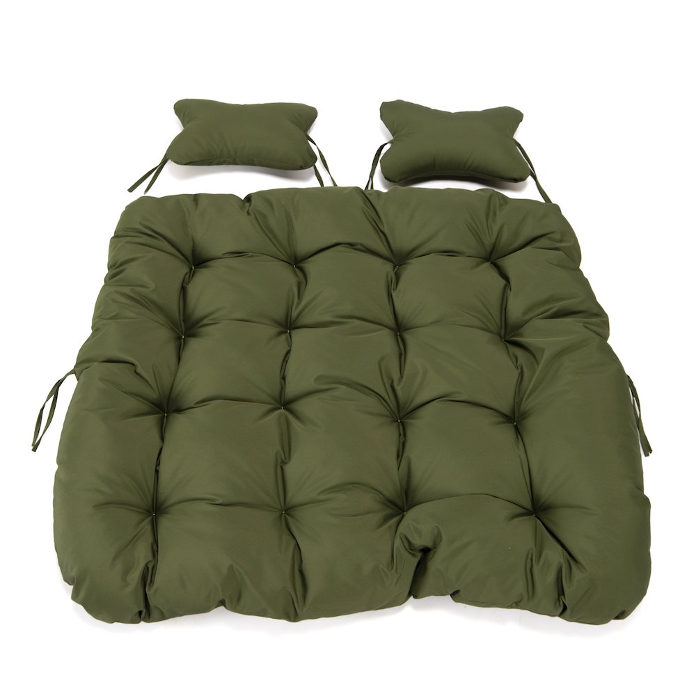 Wicker 2 Person Double Folding Hanging Egg Swing Cushion. Picture 5