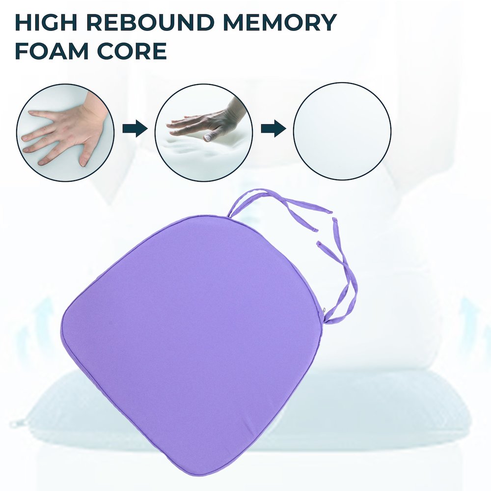 LeisureMod Modern Dining Chair Cushion Pads Set of 2. Picture 7