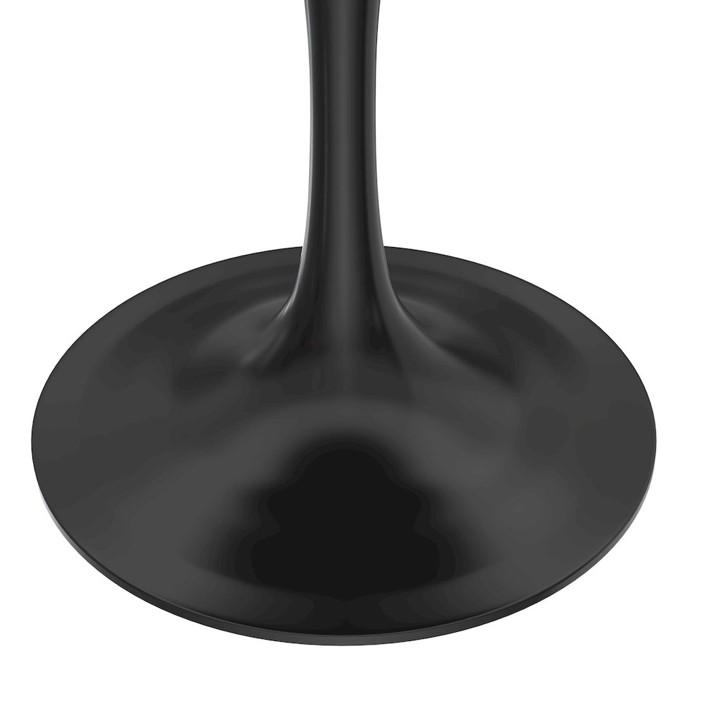 Verve Collection 27 Round Dining Table, Black Base with Sintered Stone Black Top. Picture 12