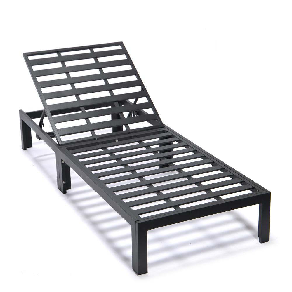 Chelsea Modern Outdoor Chaise Lounge Chair With Cushions. Picture 4