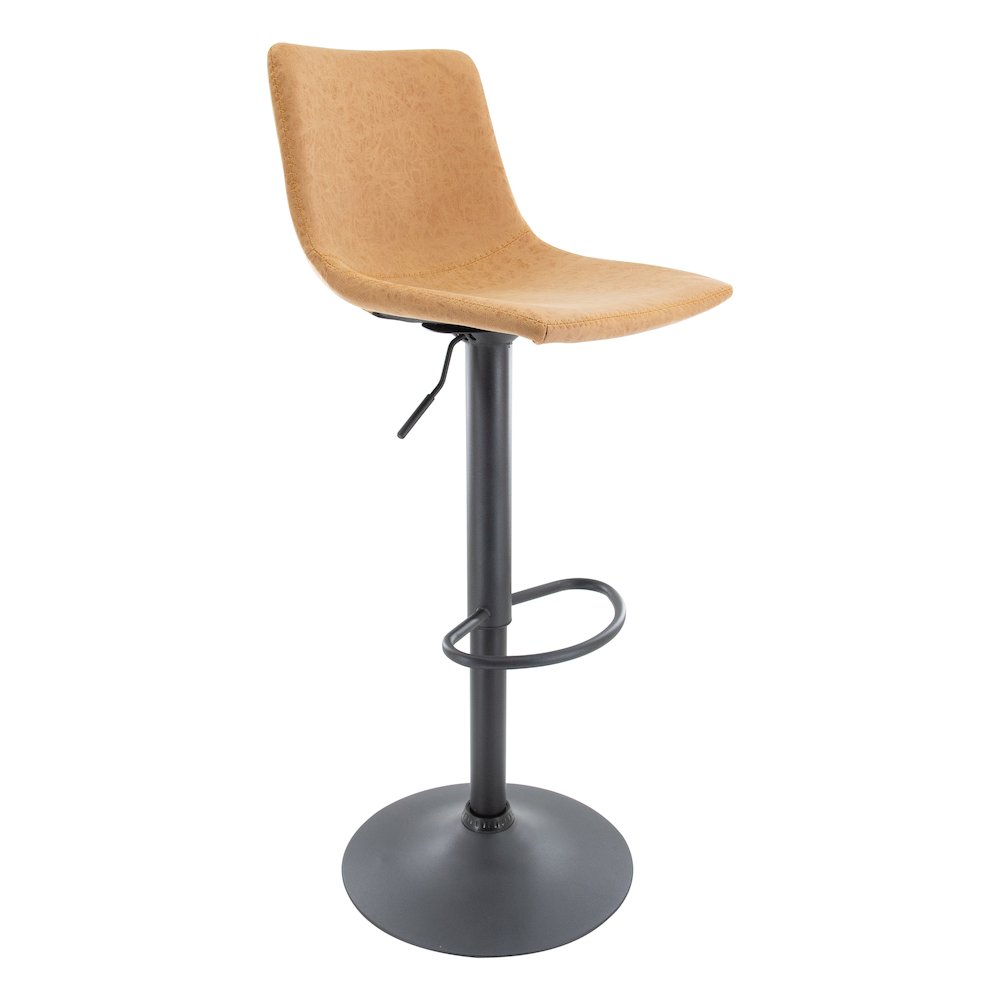 Tilbury Modern Adjustable Bar Stool in Light Brown. Picture 8
