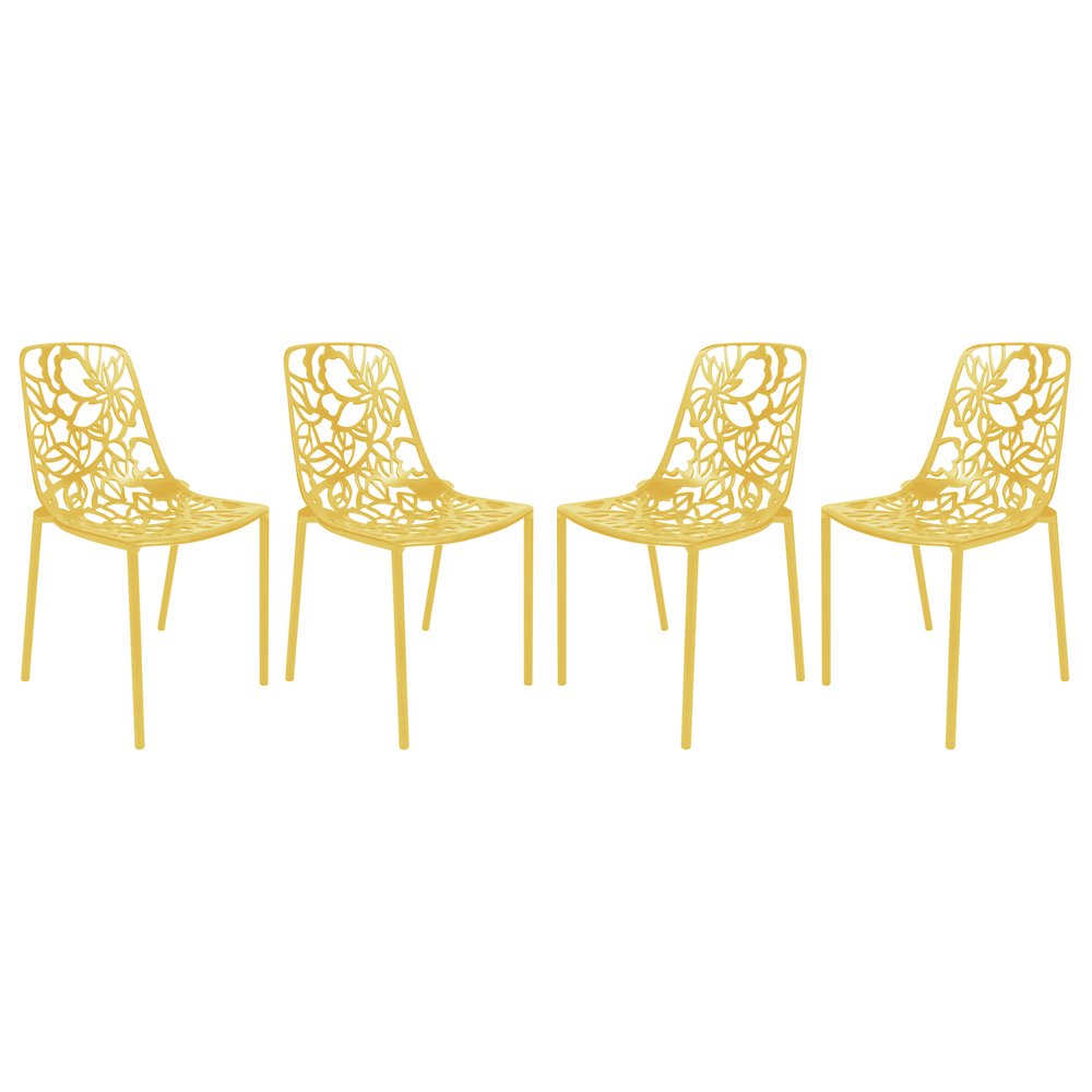 Modern Devon Aluminum Chair, Set of 4. Picture 1