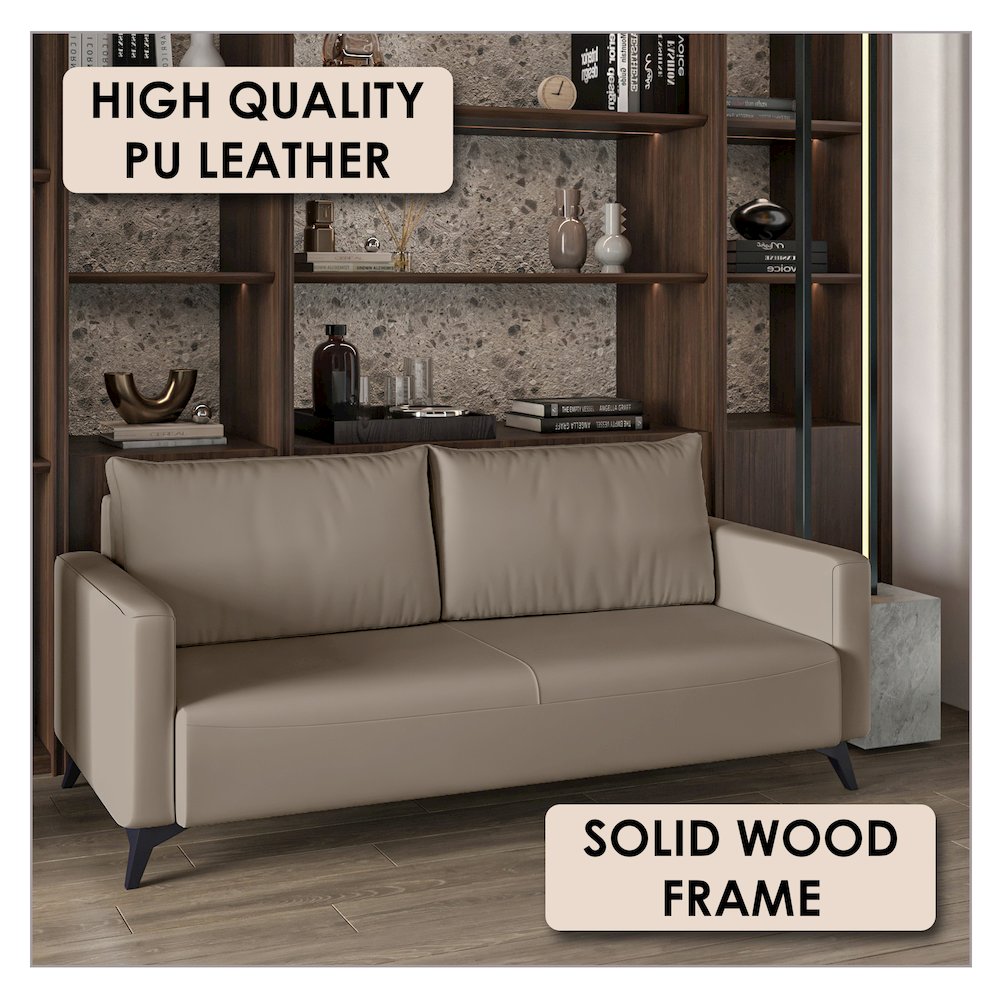 Inno Collection Three Seater Sofa In Taupe. Picture 4