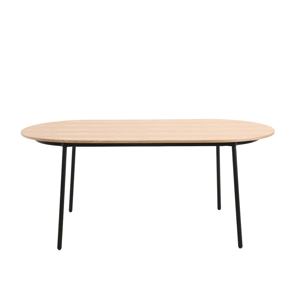 Tule Modern 83" Oval Dining Table in Natural Wood. Picture 6