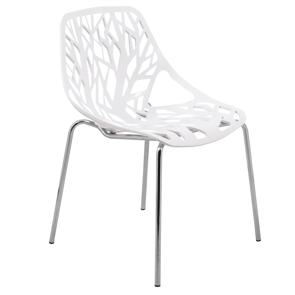 Modern Asbury Dining Chair w/ Chromed Legs. Picture 6