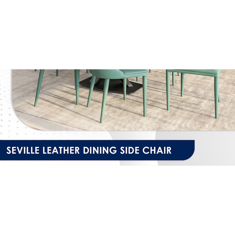 Seville Collection Modern Dining Chair in Green. Picture 3