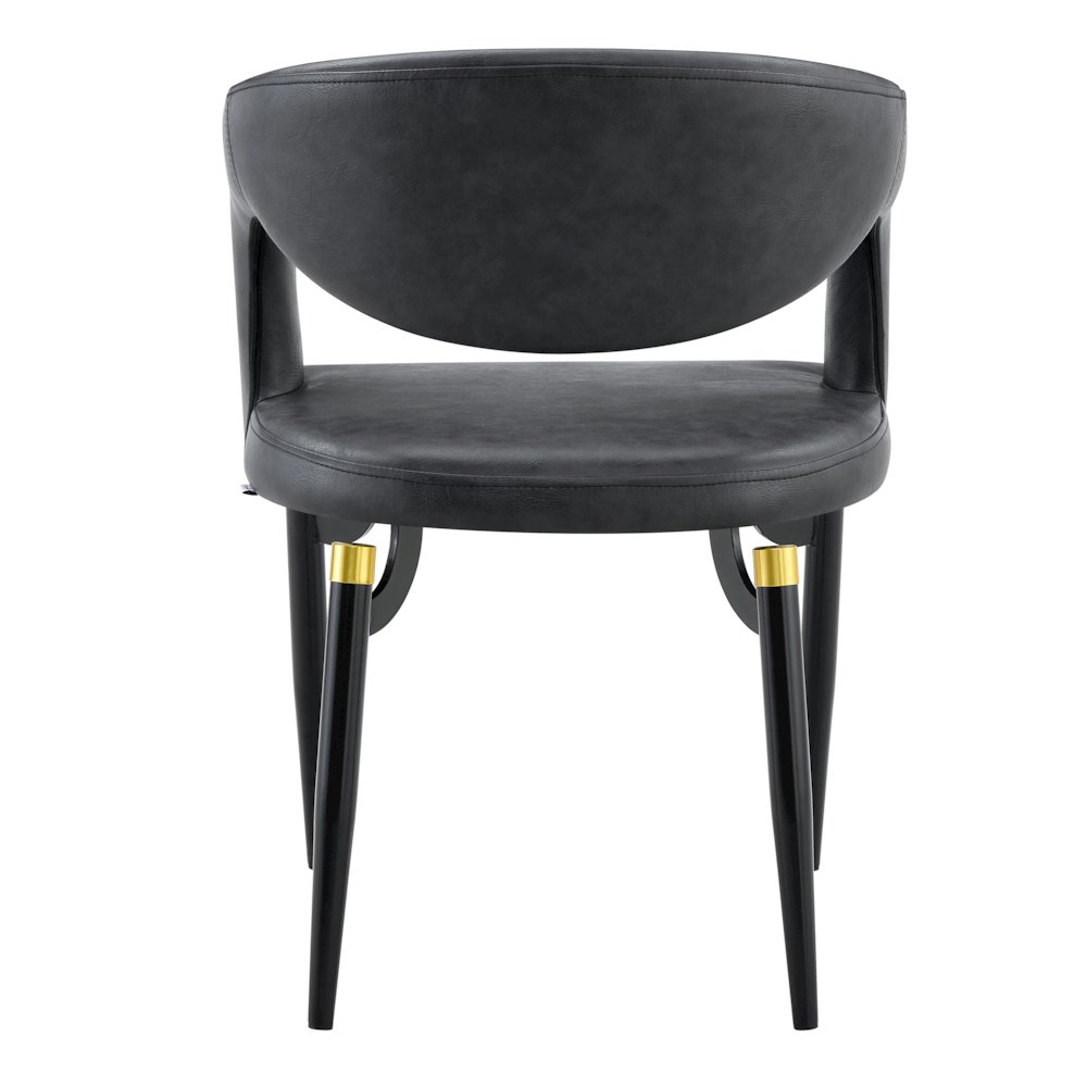 Entice Collection Modern Dining Chair in Charcoal Black. Picture 24