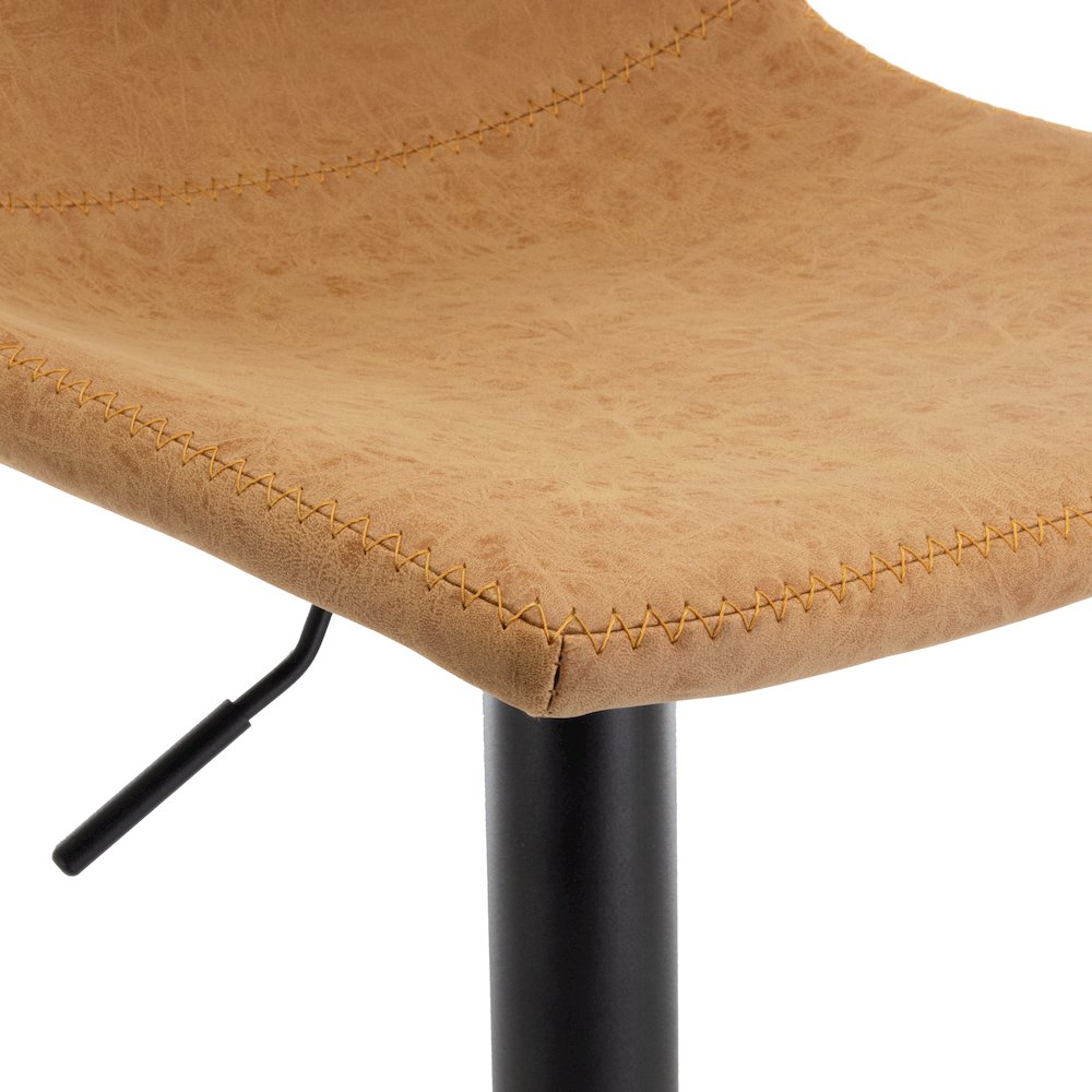 Tilbury Modern Adjustable Bar Stool in Light Brown. Picture 6