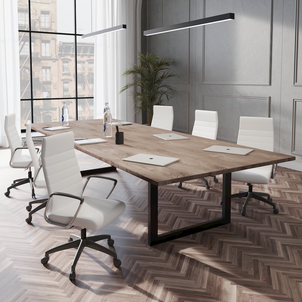 Hilton Modern High-Back Leather Office Chair. Picture 12