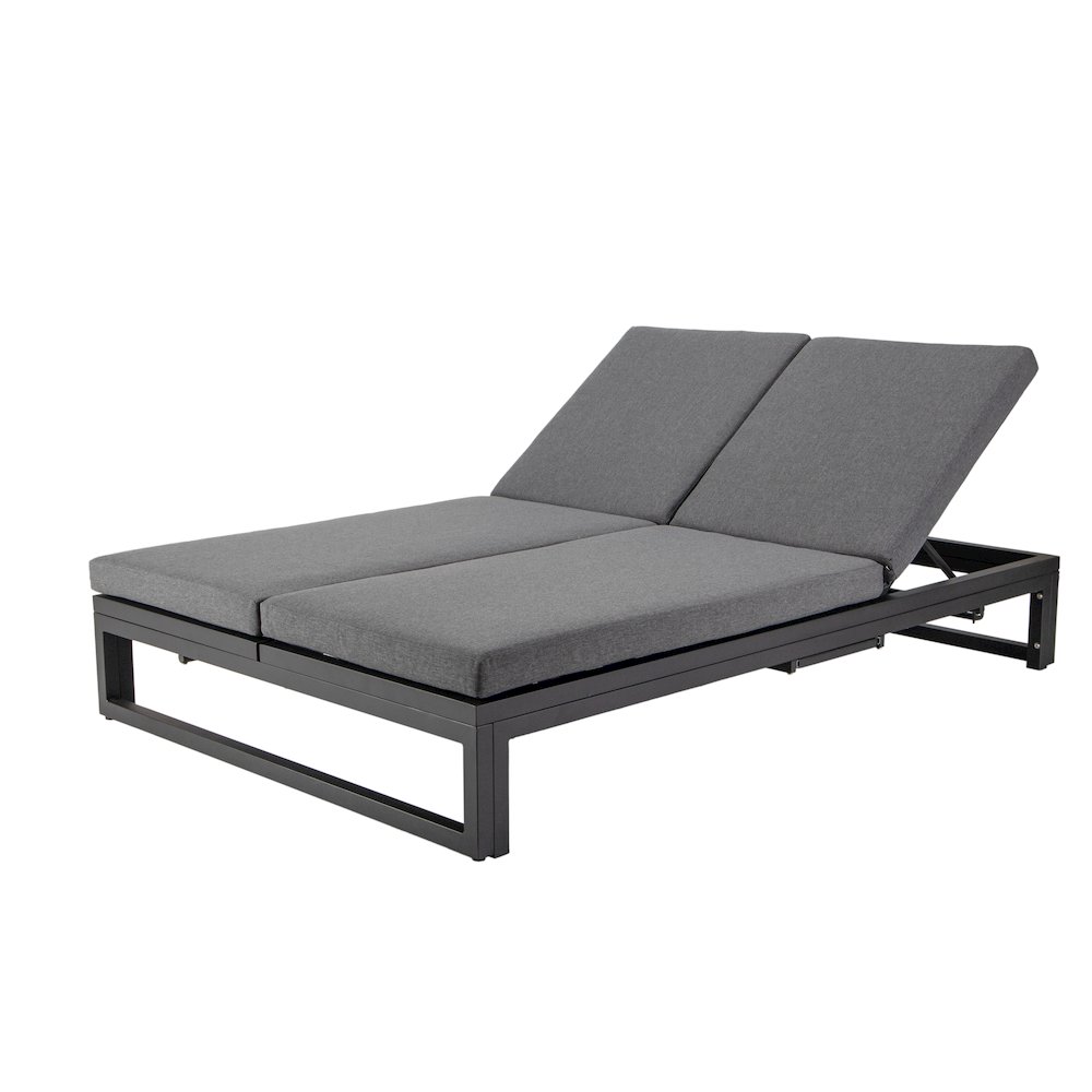 Chelsea Convertible Lounge Reclining Double Chaise With Cushions. Picture 5