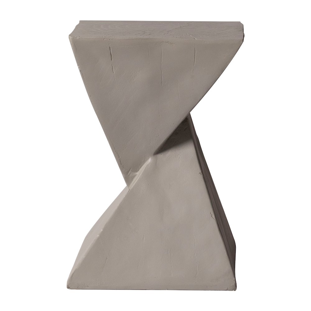 Glint Collection Fiberglass Outdoor Side Table in Grey. Picture 18