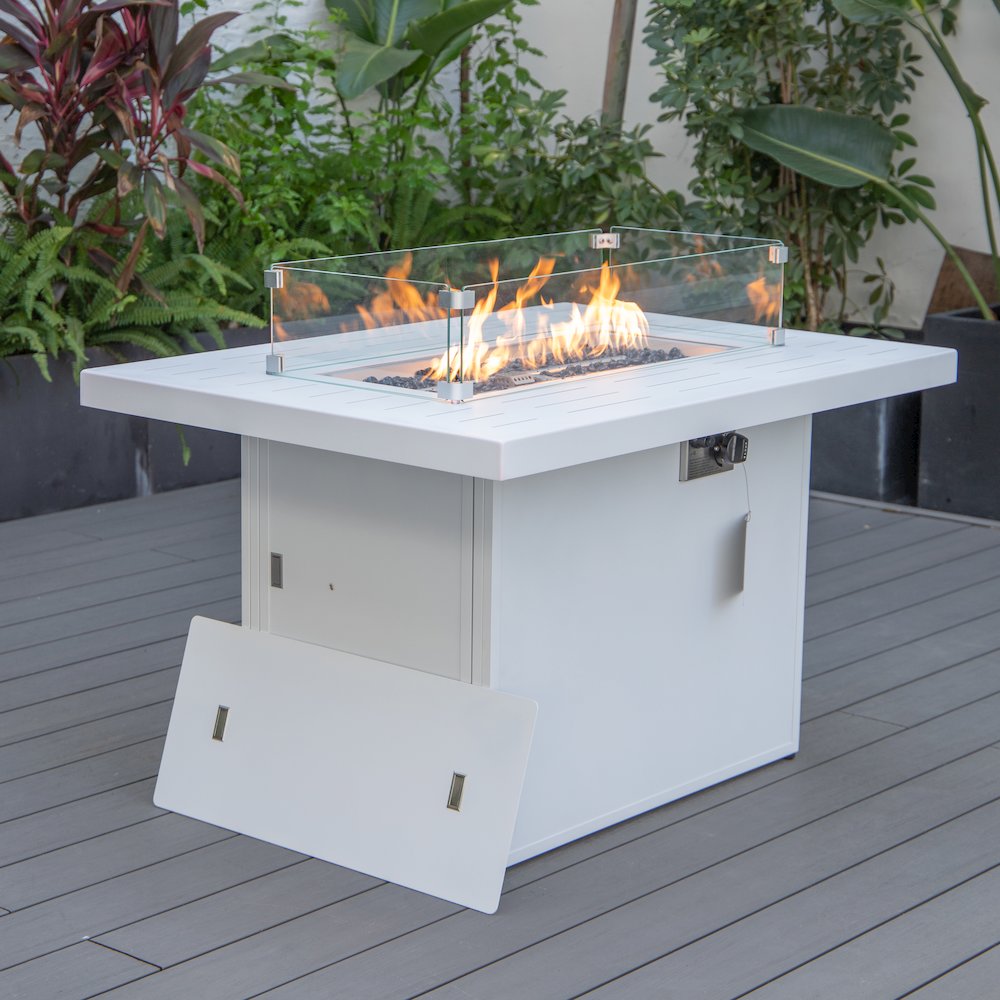 Chelsea Patio Modern Aluminum Propane Fire Pit Table. Picture 1