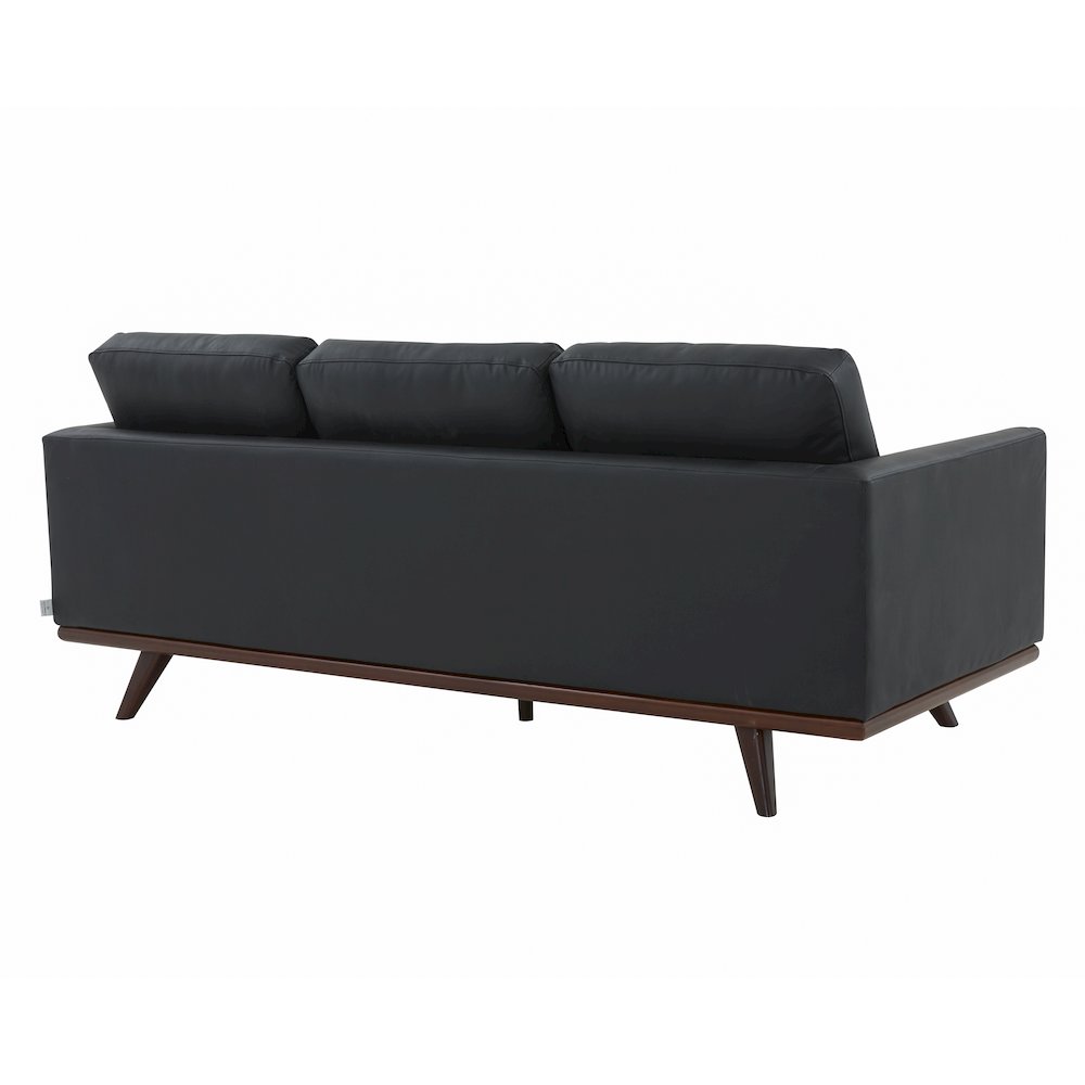 Chester Modern Leather Sofa With Birch Wood Base. Picture 10