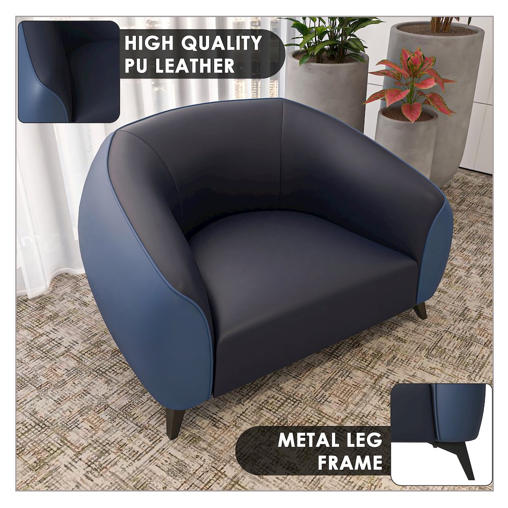 Opula Collection Single Seater Sofa In Blue. Picture 3