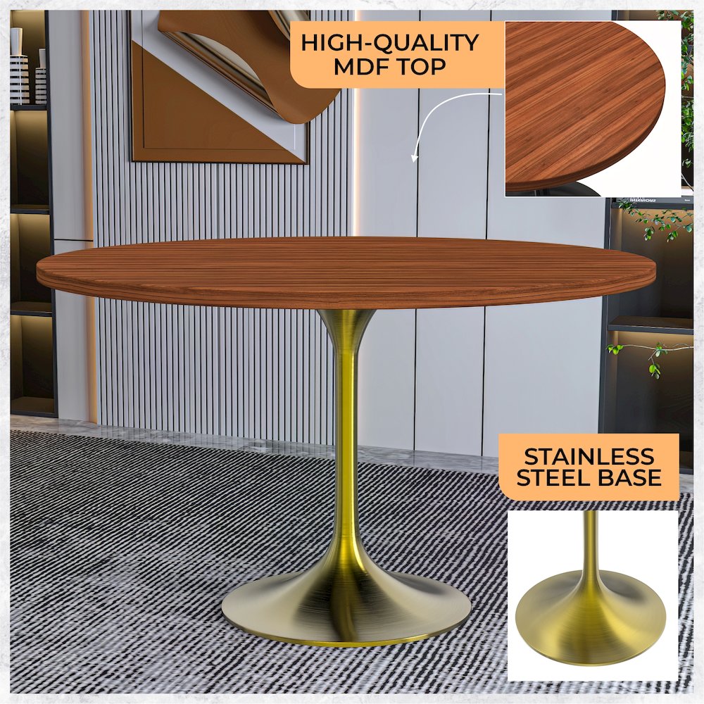 Verve Collection 48" Round Dining Table. Picture 14