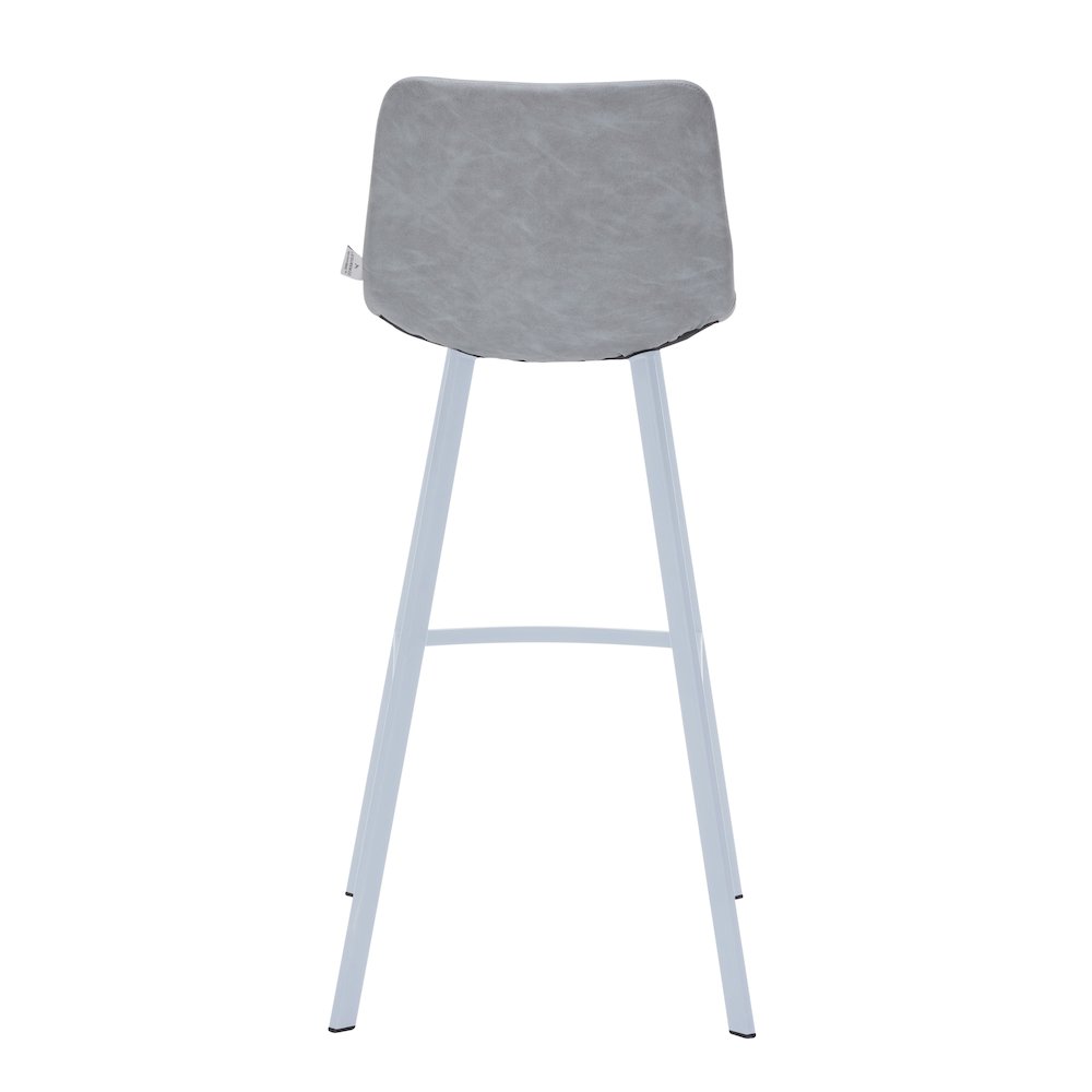Elland - Bar stool -Light Grey- White Base Set of 2. Picture 5