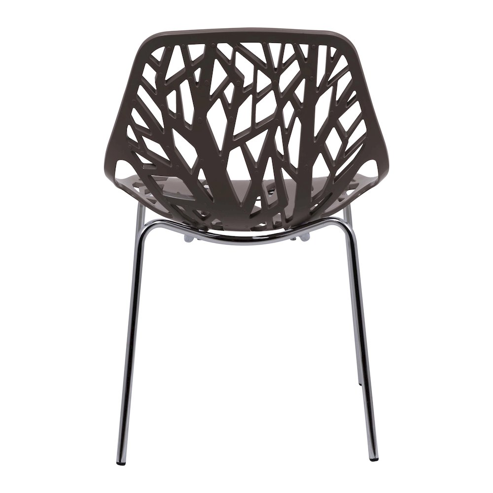 Modern Asbury Dining Chair w/ Chromed Legs, Set of 2. Picture 5