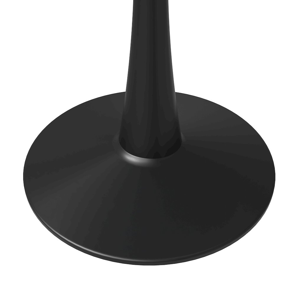 Bristol, 40" Round dining table in Black Base with White top. Picture 2