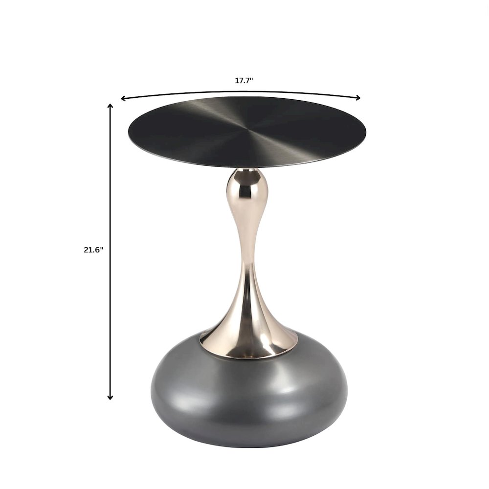 Savoy Collection Modern End Table In Grey. Picture 14