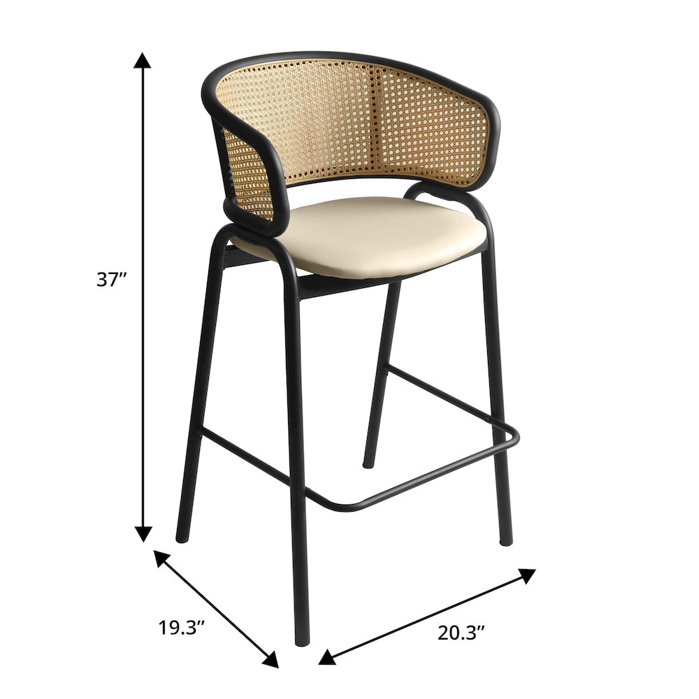 Ervilla Wicker Bar Stool Set of 2. Picture 13