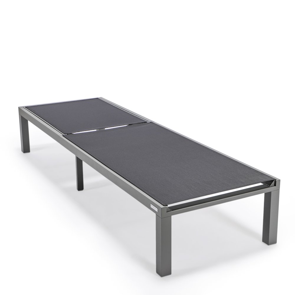 Marlin Patio Chaise Lounge Chair With Grey Aluminum Frame. Picture 11