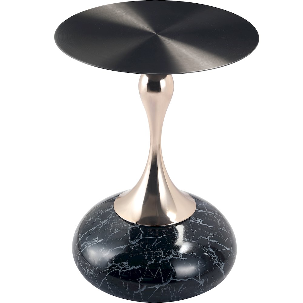 Savoy Collection Modern End Table In Stone Black. Picture 2