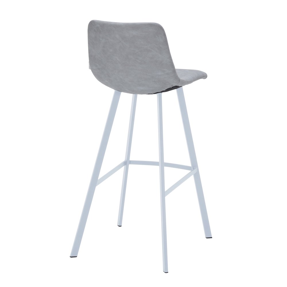 Elland - Bar stool -Light Grey- White Base Set of 2. Picture 4