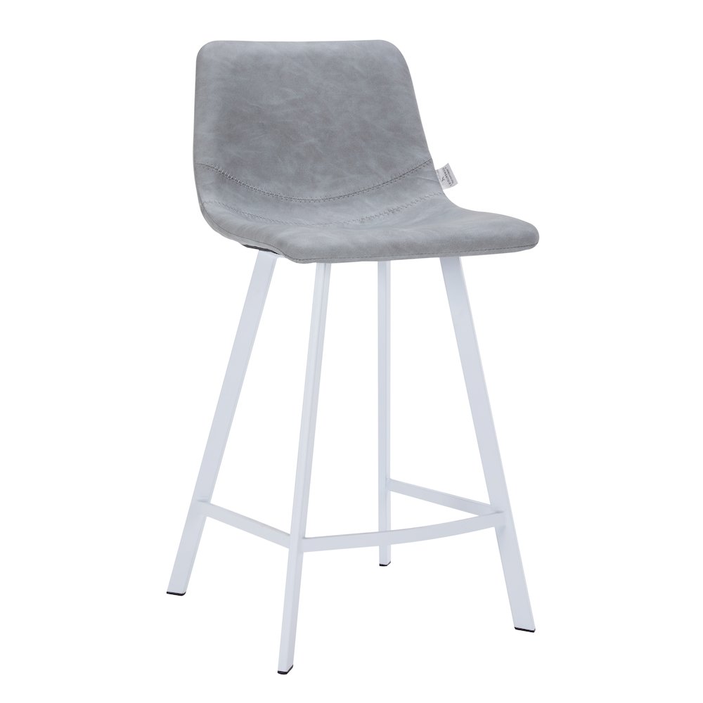 Elland - Counter stool -Light Grey- White base. Picture 3