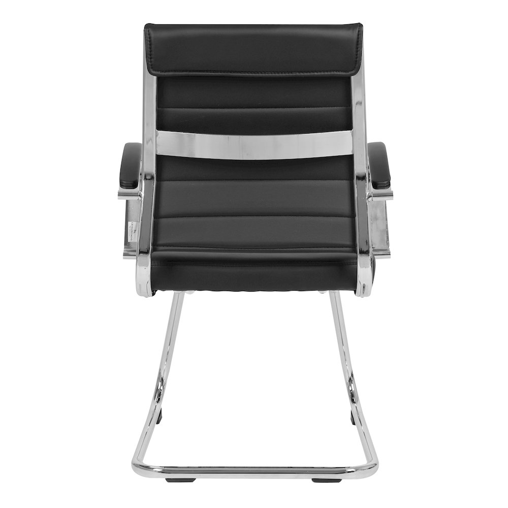Benmar Home Leather Guest Office Chair in Black. Picture 26
