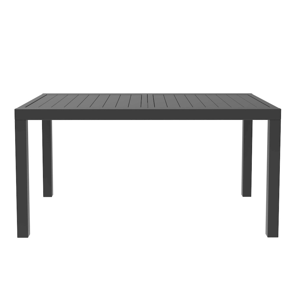 Marlin Extenable outdoor Dining Table 78-118 in Black. Picture 7