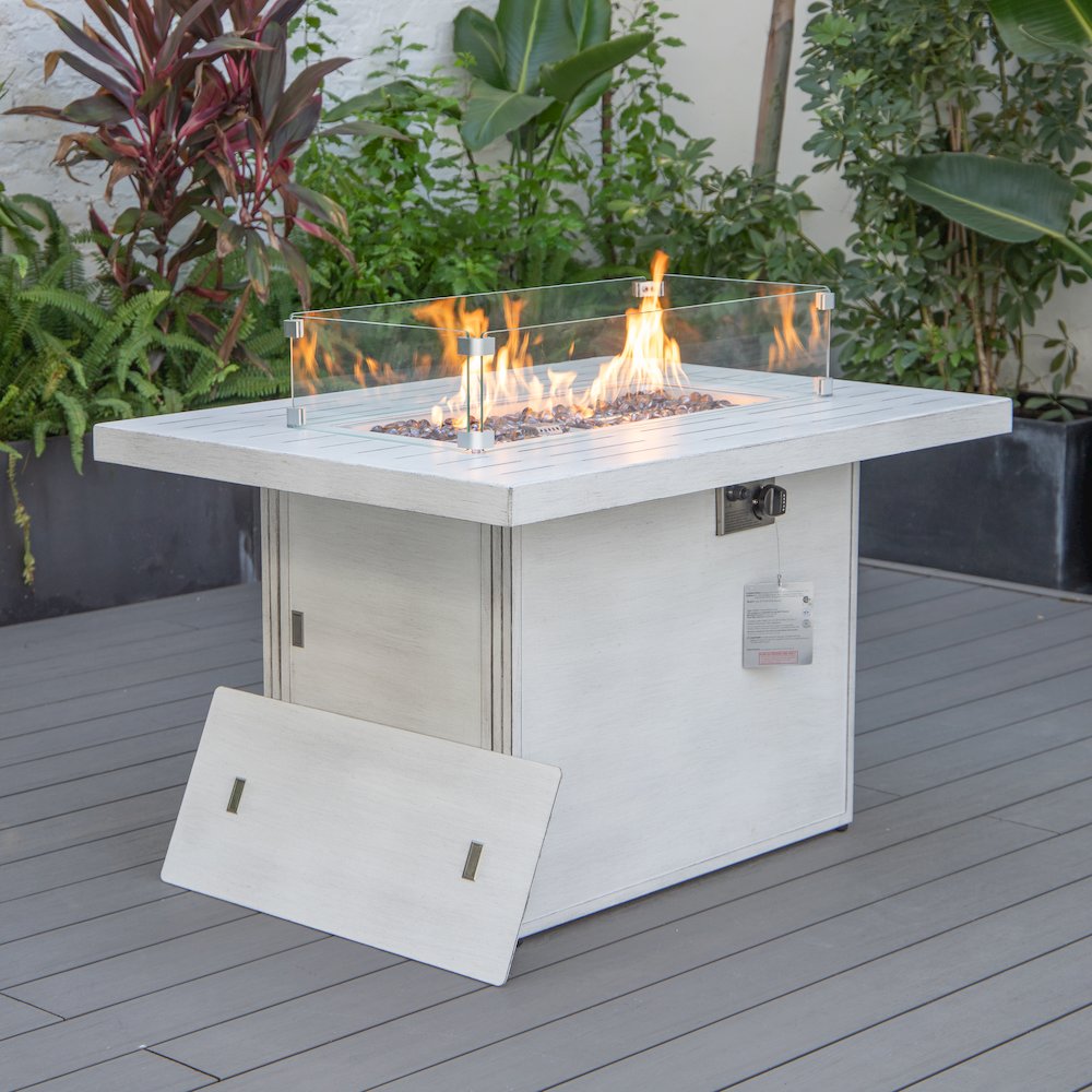Chelsea Patio Modern Aluminum Propane Fire Pit Table. Picture 1